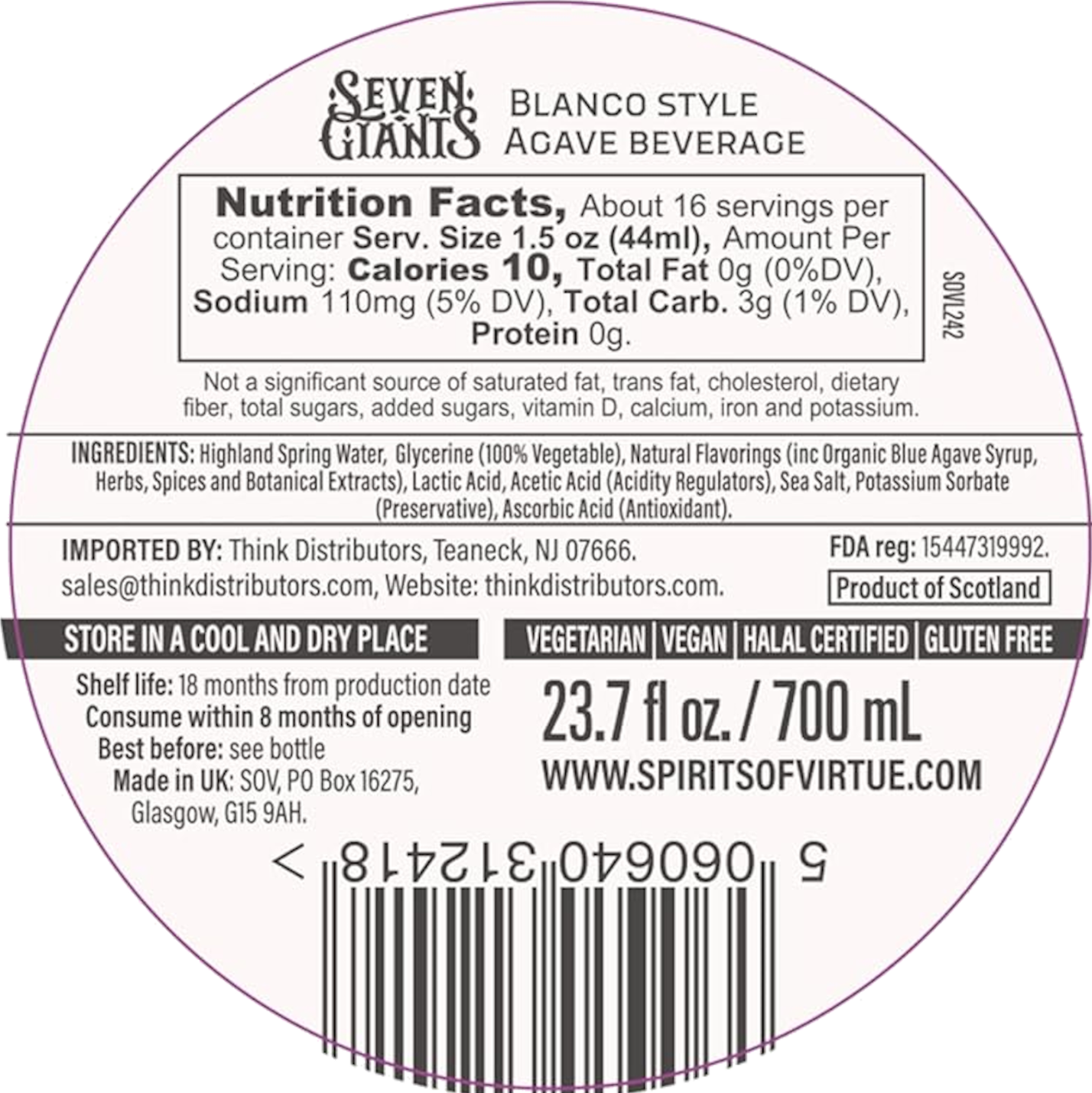 Seven Giants - Blanco Style Tequila