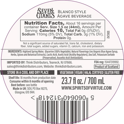 Seven Giants - Blanco Style Tequila