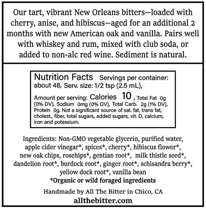 All The Bitter - Oak Aged New Orleans Bitters